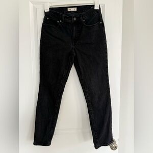 Madewell Women's Black Mid-Rise Straight Leg Jeans